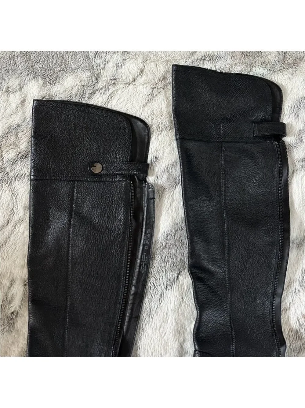 Franco Sarto Black Over-the-Knee leather Boots-size 7-EUC - Picture 11 of 15